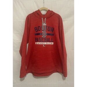 Boston Red Sox Majestic Field Therma Base Hoodie Hooded Sweatshirt Men’s Large